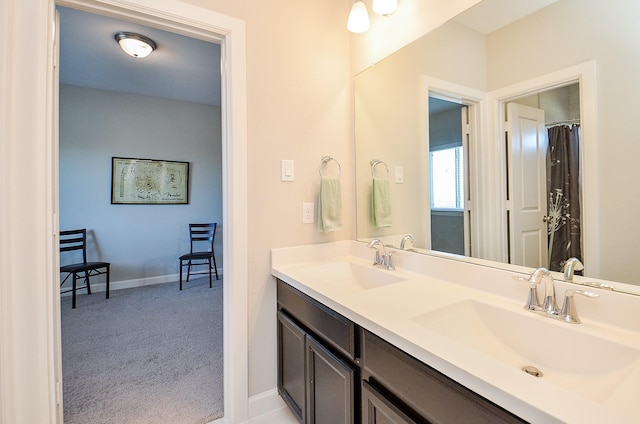 bathroom with vanity