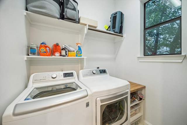 laundry room featuring independent washer and dryer