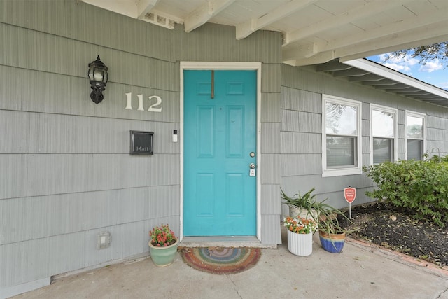 view of doorway to property