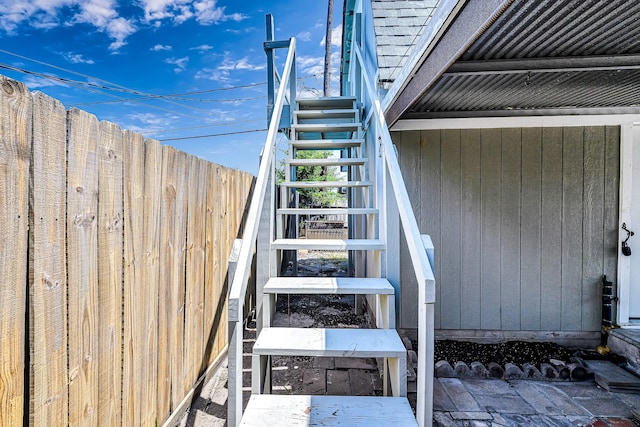 view of stairway