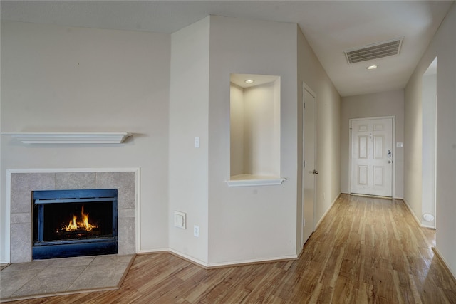 hall featuring hardwood / wood-style floors