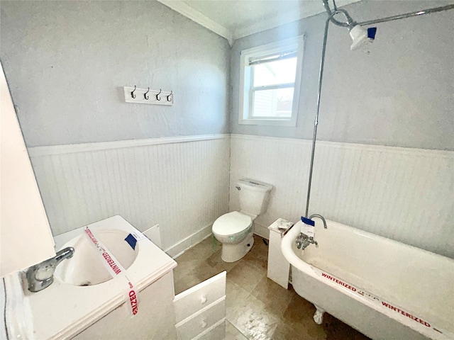 bathroom with a bathtub and toilet