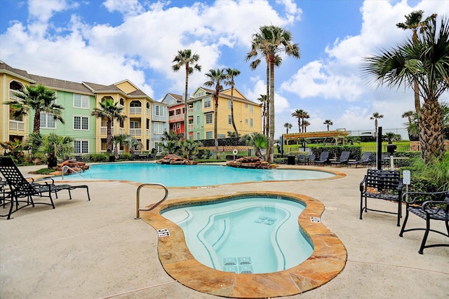 view of pool with a patio