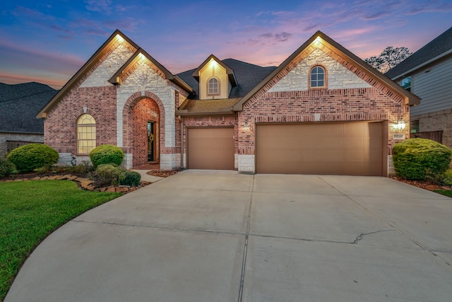 view of front of house featuring a garage