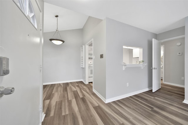 interior space featuring wood-type flooring