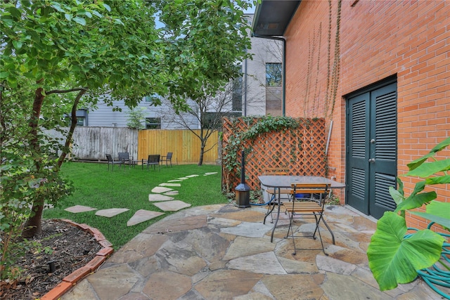 view of patio / terrace with french doors