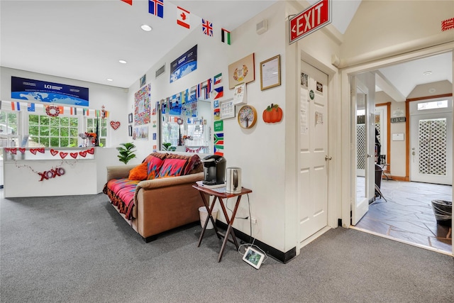 view of carpeted living room