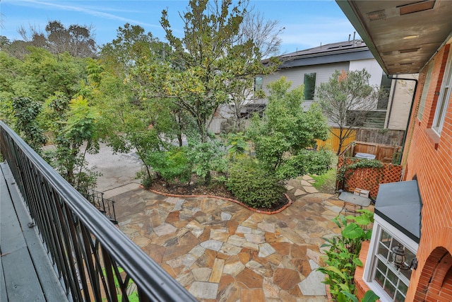 balcony with a patio