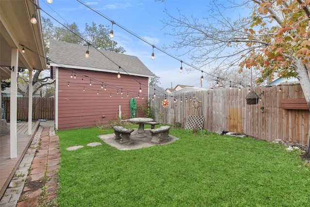 view of yard with a patio