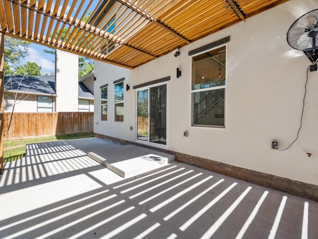 view of patio / terrace featuring a pergola