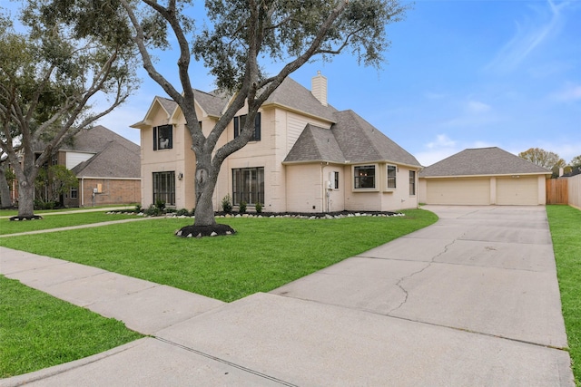 view of front of property with a front yard