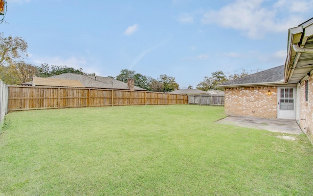 view of yard featuring a patio area