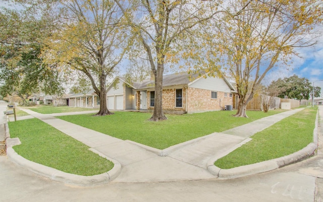 single story home featuring a front yard