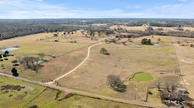 bird's eye view with a rural view