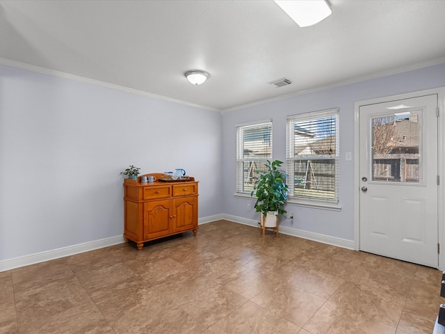 foyer with crown molding