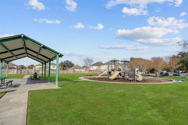 exterior space with a playground