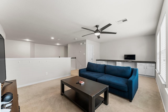 view of carpeted living room