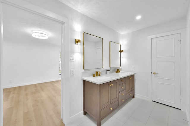 bathroom with vanity