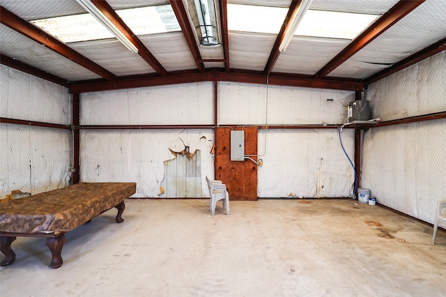 garage featuring electric panel