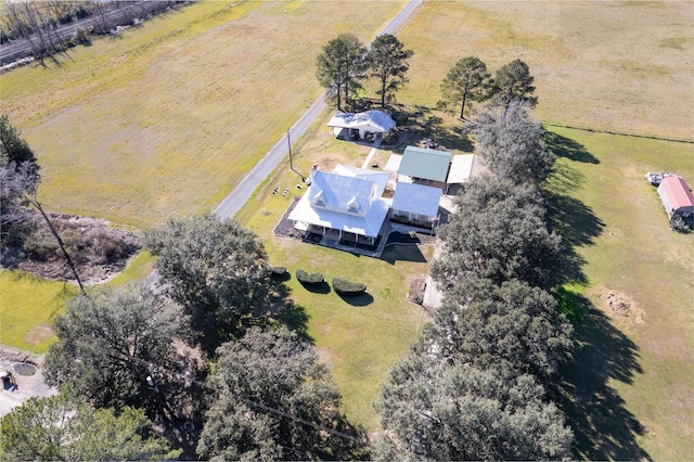 bird's eye view with a rural view