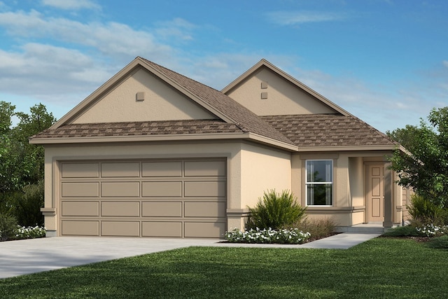 1926 Becaccino Trl, Texas City, TX 77591 - view of front of house with a garage and a front lawn
