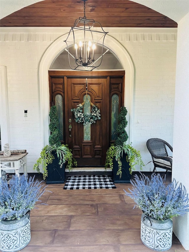 view of doorway to property