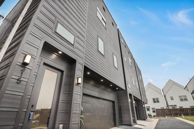 view of home's exterior featuring a garage