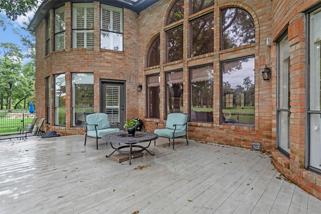 view of wooden deck