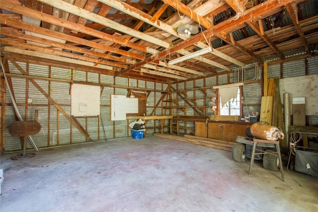 miscellaneous room with concrete flooring