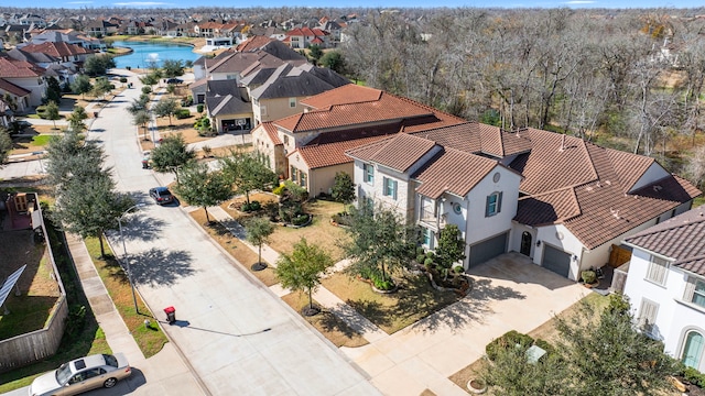 bird's eye view with a residential view