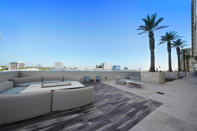 view of patio featuring outdoor lounge area