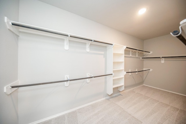 spacious closet with carpet floors