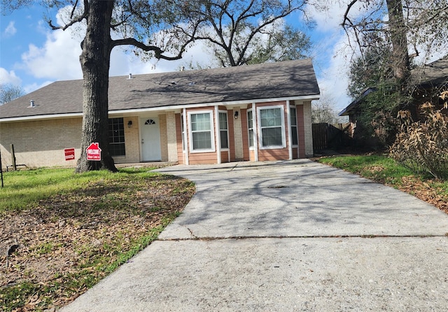 view of ranch-style home