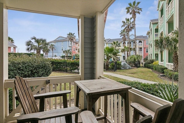 view of balcony