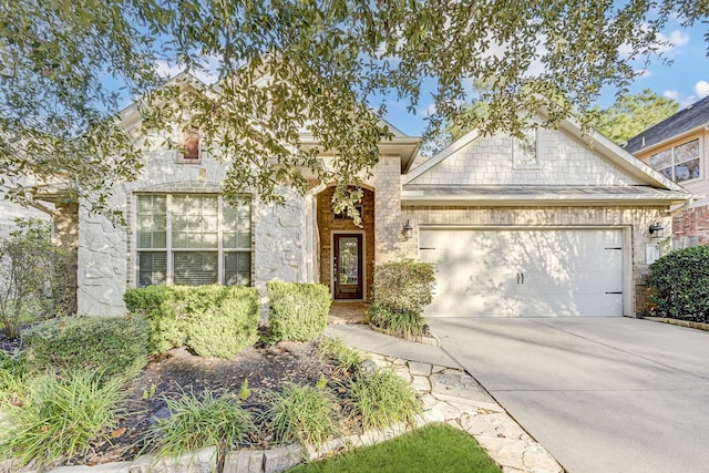 view of front of home featuring a garage