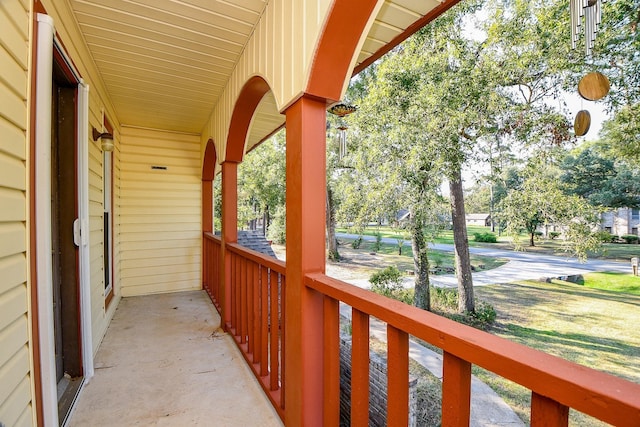 balcony with covered porch