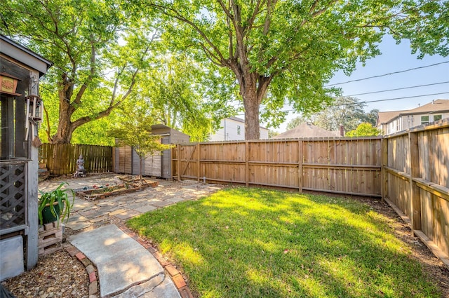 view of yard featuring a patio