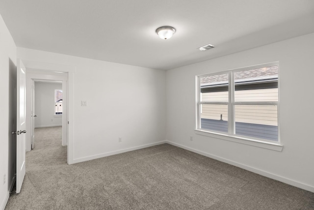 carpeted spare room with a wealth of natural light