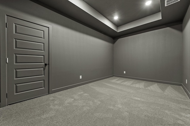 26515 Castra Crescent Trl, Richmond, TX 77406 - empty room with carpet flooring, baseboards, recessed lighting, and a raised ceiling