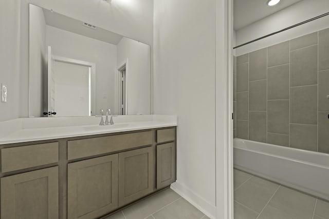 26515 Castra Crescent Trl, Richmond, TX 77406 - bathroom featuring tile patterned floors, vanity,  shower combination, and baseboards