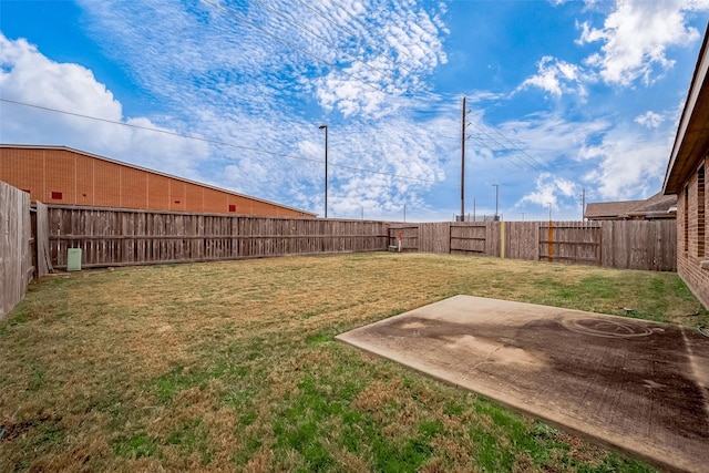 view of yard featuring a patio