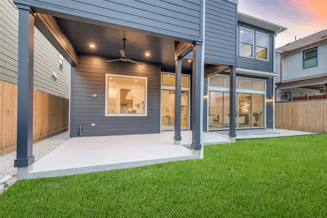 2231 Colquitt St, Houston, TX 77098 - back of property featuring a patio and ceiling fan