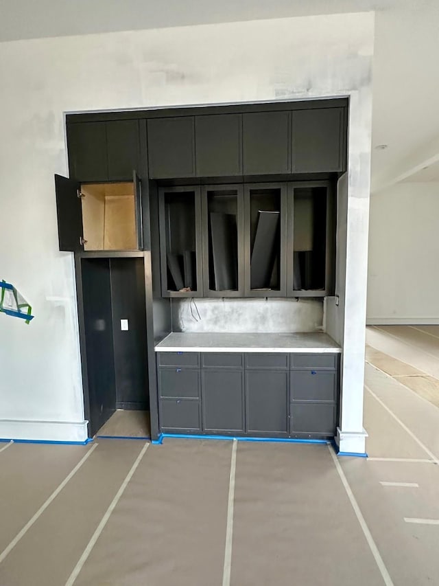 2231 Colquitt St, Houston, TX 77098 - kitchen featuring gray cabinetry and light countertops