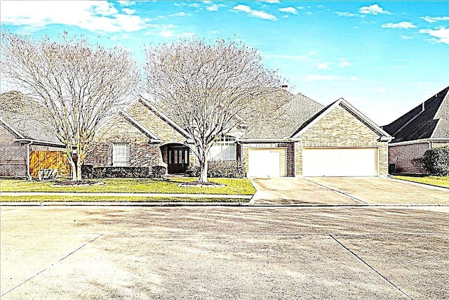 view of front facade featuring a garage