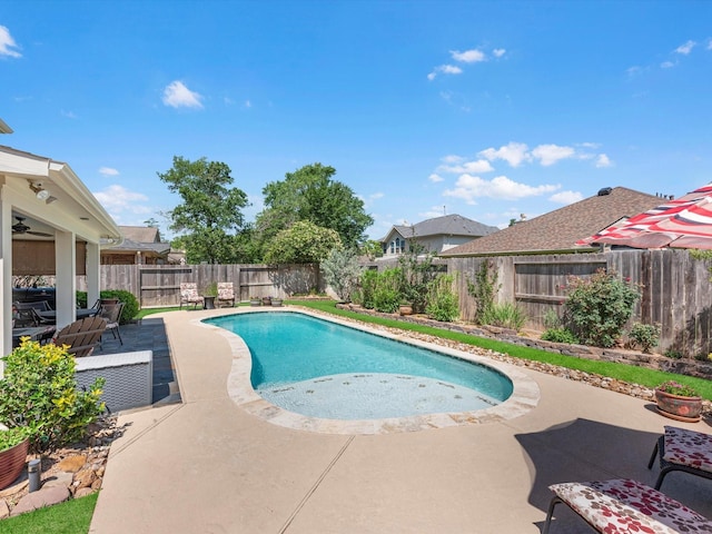 view of pool with a patio