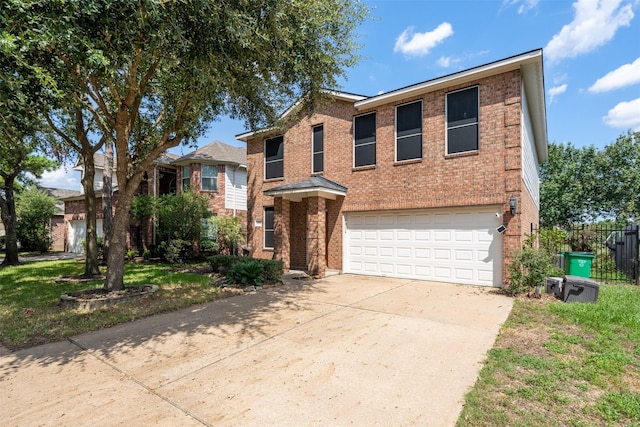 view of property featuring a garage