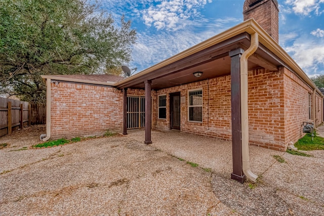 back of house featuring a patio area