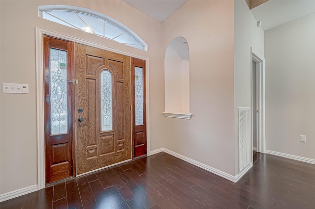 foyer featuring dark hardwood / wood-style flooring