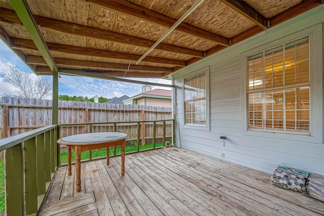 view of wooden terrace