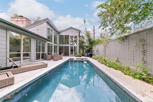 view of pool with a patio